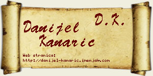 Danijel Kanarić vizit kartica